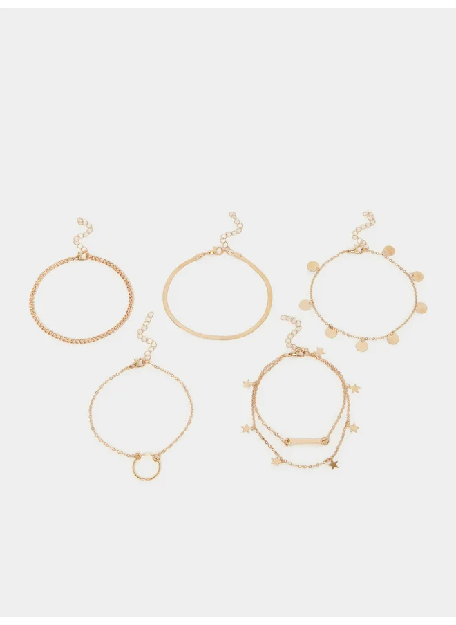 ستايلي Styli Set of 6 - Star Drop Anklet