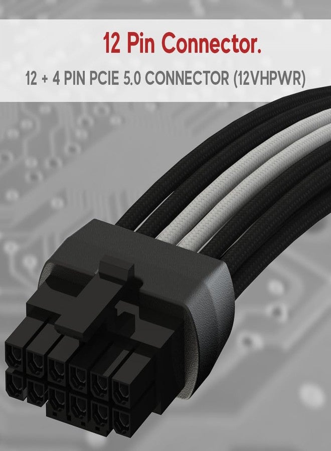 LINKUP 12VHPWR PSU-GPU Power Cable | Compatible with NIVIDA RTX 5070/5080 | 12+4 to 3x8 Pin PCIe 5.0 Cable | for Corsair PSUs Only | 70cm - Straight - Image 2