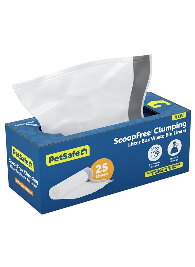 PetSafe - PetSafe ScoopFree Automatic Cat Litter Box Waste Bin Liners - Drawstring Litter Box Liner for ScoopFree Self Cleaning Clumping Litter Box and ScoopFree SmartSpin Litter Box - Easy Cleanup, 25 Count - Image 1