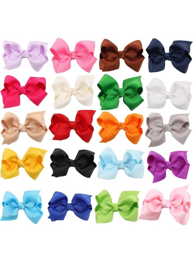 ZOONAI 3 Inch Baby Girl Hair Bows Boutique Hair Clip Teens Toddlers Hairpin Headwear - Set of 2 (Brown) - Image 5