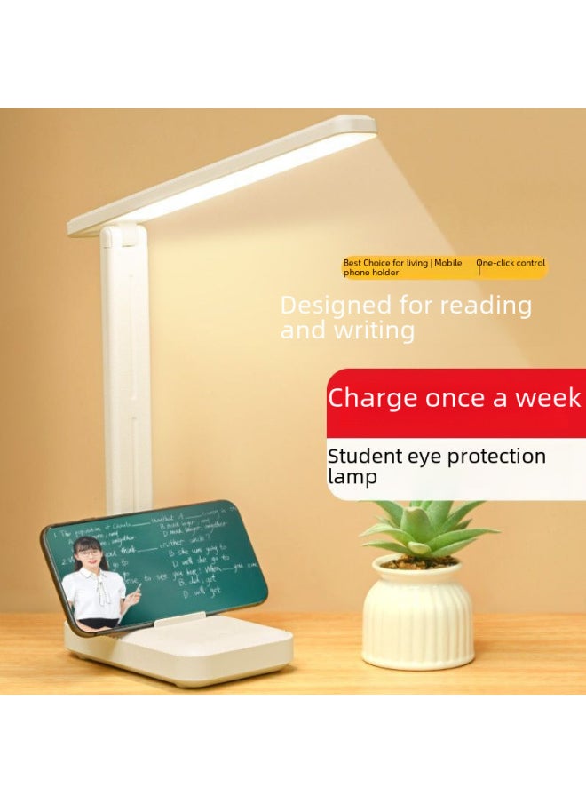 Generic - Usb Rechargeable Touch Control Led Desk Lamp Eye Protection For Reading Studying In Bedroom Specialized Reading Lamp-Color:Large Charging Model [three-color Temperature Upgrade Type-c Charging Port] Line - Image 1