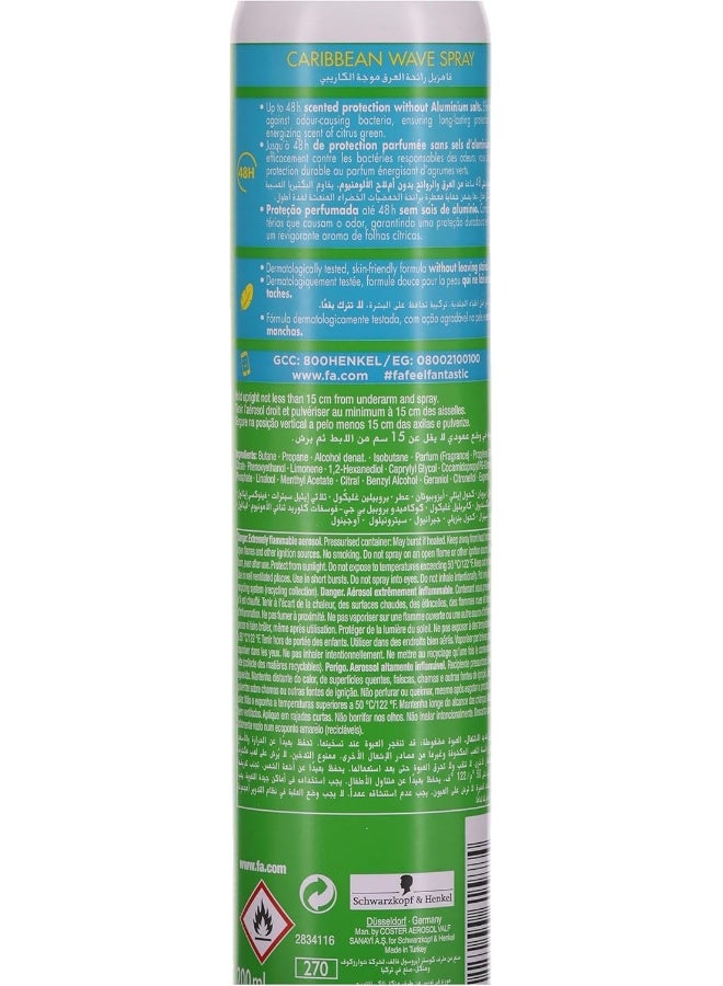 Fa Deospray Caribbean Wave - Lemon, 200Ml - Image 4