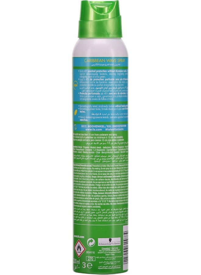 Fa Deospray Caribbean Wave - Lemon, 200Ml - Image 2