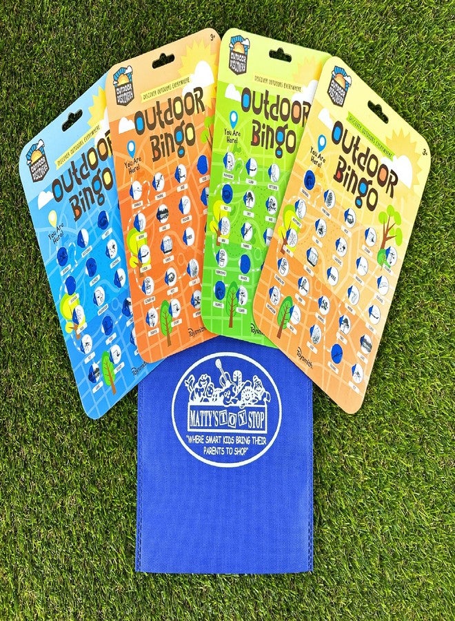 Matty's Toy Stop Toysmith Reusable Outdoor Bingo Cards (Yellow, Blue, Green & Orange) with Bonus Storage Bag - 4 Pack - Image 4