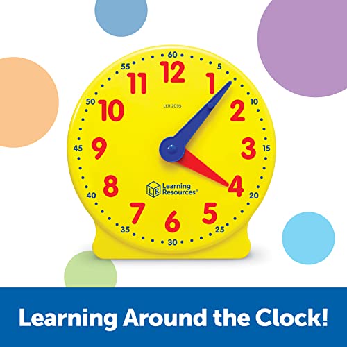 Learning Resources Big Time Student Clock, Teaching & Demonstration Clock, Develops Time and Early Math Skills, Ages 5+, Clock for Learning, 12 Hour,Back to School Gifts - Image 5