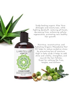 Laritelle Organic Travel Size Conditioner 2 Oz Organic Macadamia + Keratin + Follicle Stimulating Rosemary Ginger & Grapefruit Fortifying Hair Growth Formula No Gmo. Vegan  - Image 2