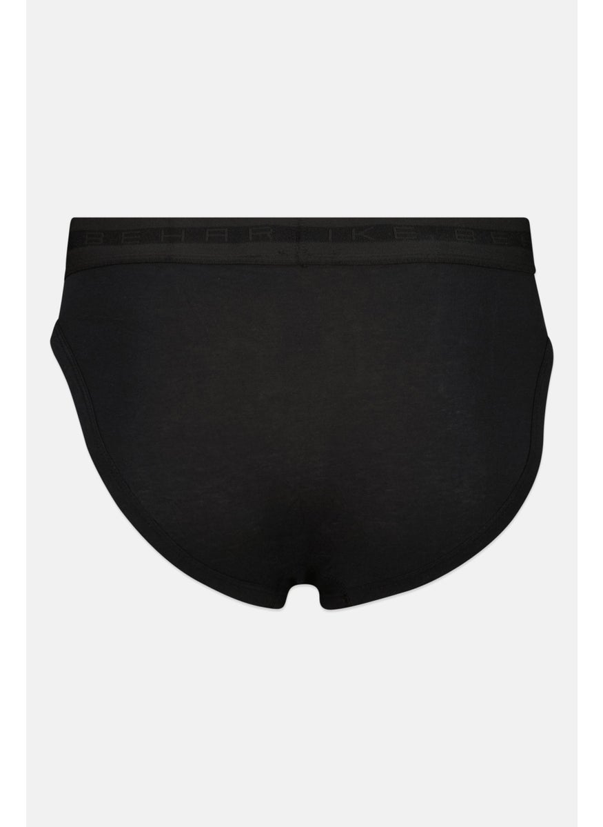 Ike Behar - Men 5 Pack Brand Logo Boxer Brief, Black - Image 1