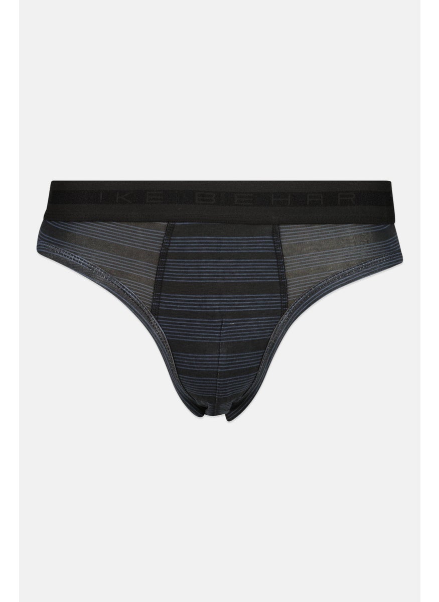 Ike Behar - Men 5 Pack Brand Logo Boxer Brief, Black - Image 1