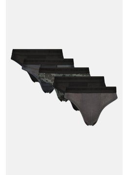 Men 5 Pack Brand Logo Boxer Brief, Black