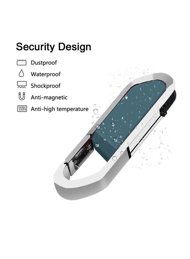 USB Flash Drive, Portable Metal Thumb Drive with Keychain, USB 2.0 Flash Drive Memory Stick, Convenient and Fast Pen Thumb U Disk for External Data Storage, (1pc 16GB Blue) - Image 2