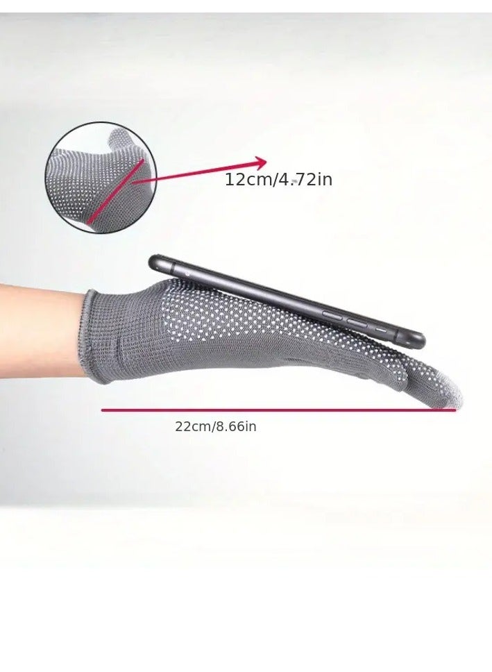 PAMEER 1-Pair Fingerless Gloves, Half Finger Non-slip Breathable Work Gloves, Mens Mittens Gloves, Outdoor Fishing Exercise Driving Cycling Workout Yoga Gloves Fingerless Gloves for Women Men. - Image 3