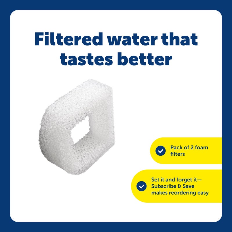 PetSafe Drinkwell Replacement Foam Filters - Improves Water Cleanliness - Protects Pump - Catches Hair & Debris - Compatible with Ceramic, Stainless, & Plastic Pet Fountains - Image 3