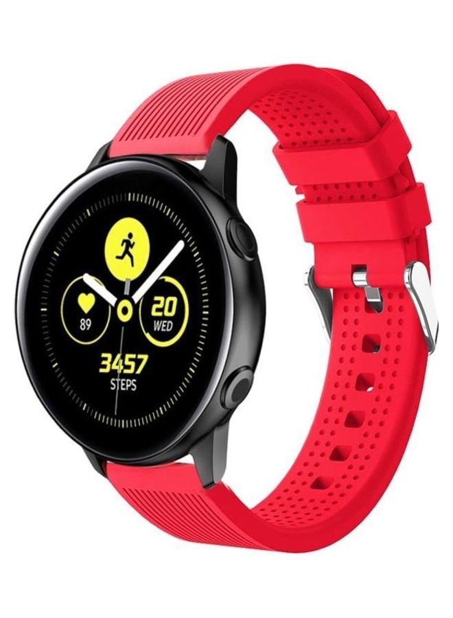 NIBEMINENT Silicone Replacement Band For Garmin Vivoactive 3 Red - Image 1