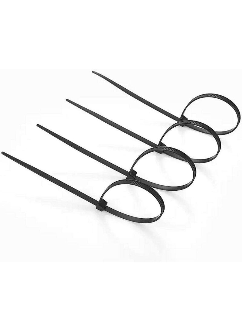 Nylon Black Cable Tie 100Pcs (7.6x300mm) - Image 3