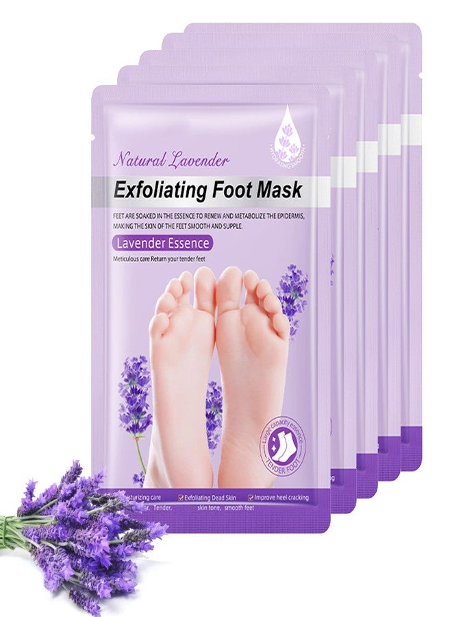 YP Foot Peel Mask 5 Pairs Natural Exfoliant for Calluses, Dry Skin & Rough Heels - Gently Removes Dead Skin, Softens & Revitalizes Feet - Image 1