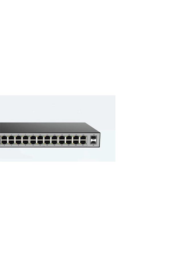 D-Link 24-Port 10/100/1000 Mbps Unmanaged PoE Switch with 2 SFP Ports, 52 Gbps Switching Capacity, LED Power Indicator, 250 Watts, DGS-F1024P Black/Grey - Image 3