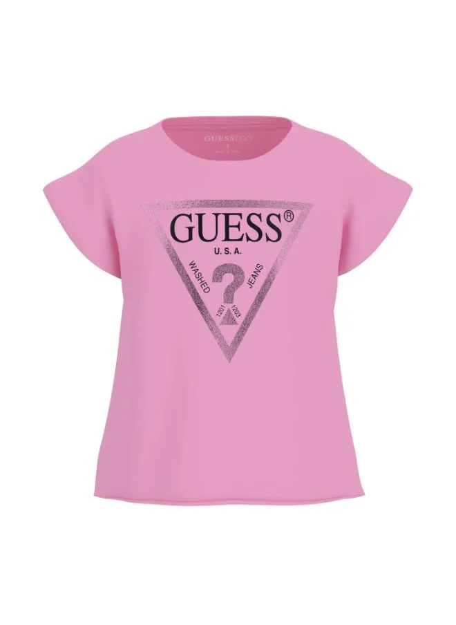 جس Kids Logo Short Sleeve T-Shirt