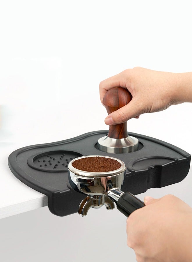 حصيرة كبس قهوة الإسبريسو من السيليكون غير القابل للانزلاق قاعدة كبس سيليكون مقاومة للماء ومطاط ممتص للصدمات - Image 1