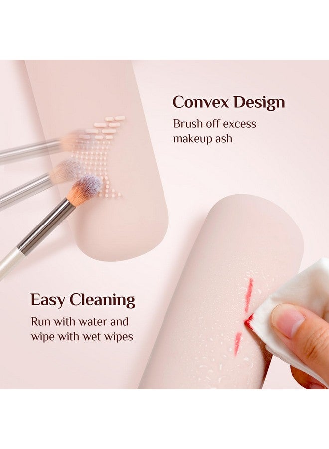 EasYoung Travel Makeup Brush Pouch Sets, 1Pcs Magnetic Anti-Fall Out Silicone Portable Cosmetic Brushes Holder + 6Pcs Makeup Brushes - Image 4