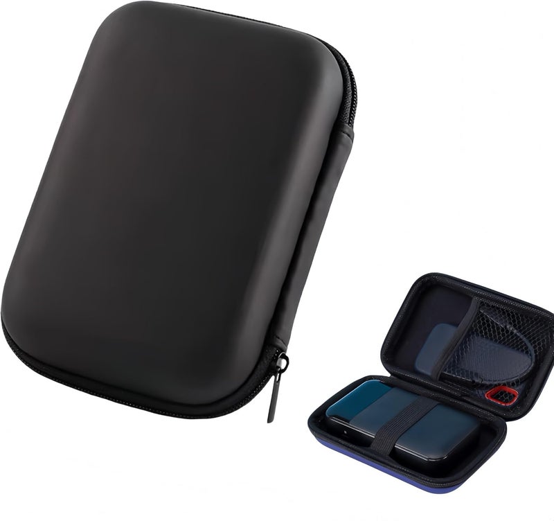 Case for External Hard Drives 2.5 External Hard Drive Protection Shockproof Hard Shell Case (Black), Case for 2.5 Inch Hard Drives and SSDs, Soft Lining