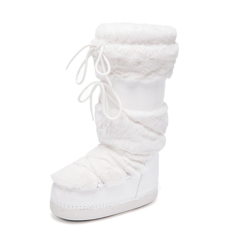 Women's Winter Snow Boots with Fleece Lining - Image 4