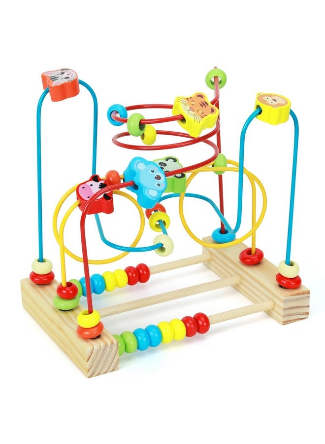 QZMTOY Bead Maze Toy For Toddlers Wooden Bead Toys Colorful Roller Coaster Preschool Educational Toys For Kids Classic Birthdday Gift For Toddlers Baby Infant Boys Girls… - Image 5