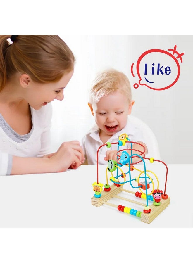 QZMTOY Bead Maze Toy For Toddlers Wooden Bead Toys Colorful Roller Coaster Preschool Educational Toys For Kids Classic Birthdday Gift For Toddlers Baby Infant Boys Girls… - Image 4