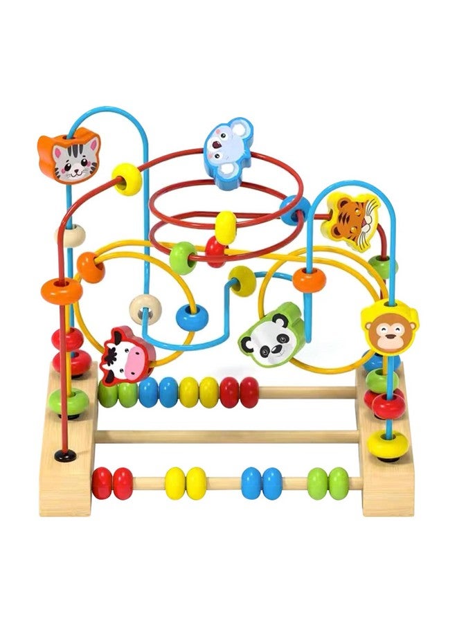QZMTOY Bead Maze Toy For Toddlers Wooden Bead Toys Colorful Roller Coaster Preschool Educational Toys For Kids Classic Birthdday Gift For Toddlers Baby Infant Boys Girls… - Image 1