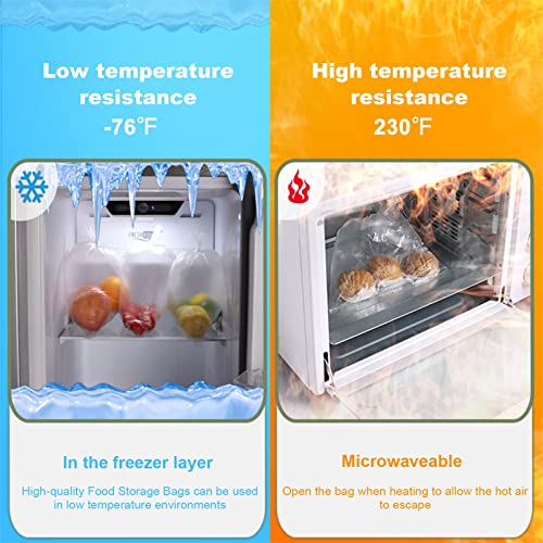 RyhamPaper Food Storage Bags, 1 Roll 12 x 16 Plastic Produce Bag on a Roll Fruits, Vegetable, Bread, Food Storage Clear Bags, 350 Bags - Image 4