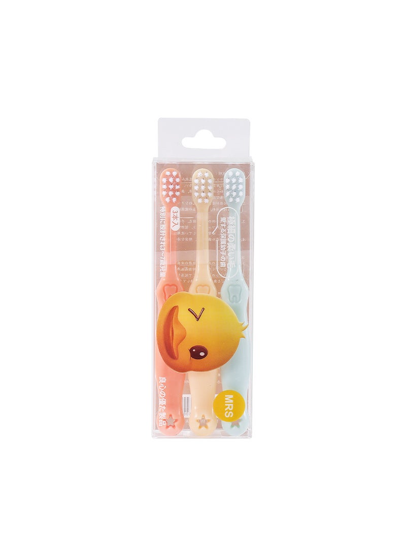Generic Cute Duck Kids Toothbrush 3-Pack Soft Bristles Cartoon 3 Pack 