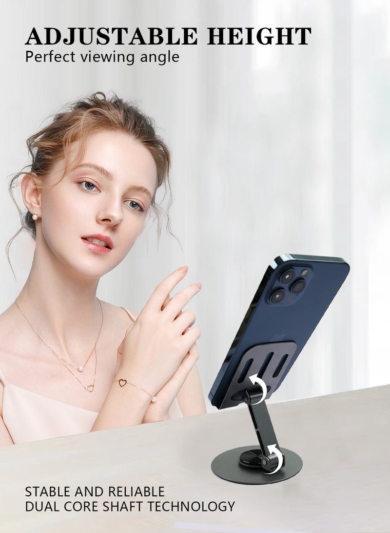 ميشيدا حامل للهاتف الخلوي القابل للطي ، حامل هاتف مكتبي 360 درجة ، حامل هاتف قابل للتعديل متعدد الأنجل لمكتب مكتب حامل المكتب متوافق مع جميع الهواتف وأجهزة الأجهزة اللوحية (الشريط) - Image 2