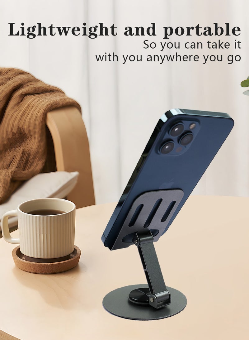 ميشيدا حامل للهاتف الخلوي القابل للطي ، حامل هاتف مكتبي 360 درجة ، حامل هاتف قابل للتعديل متعدد الأنجل لمكتب مكتب حامل المكتب متوافق مع جميع الهواتف وأجهزة الأجهزة اللوحية (الشريط) - Image 5