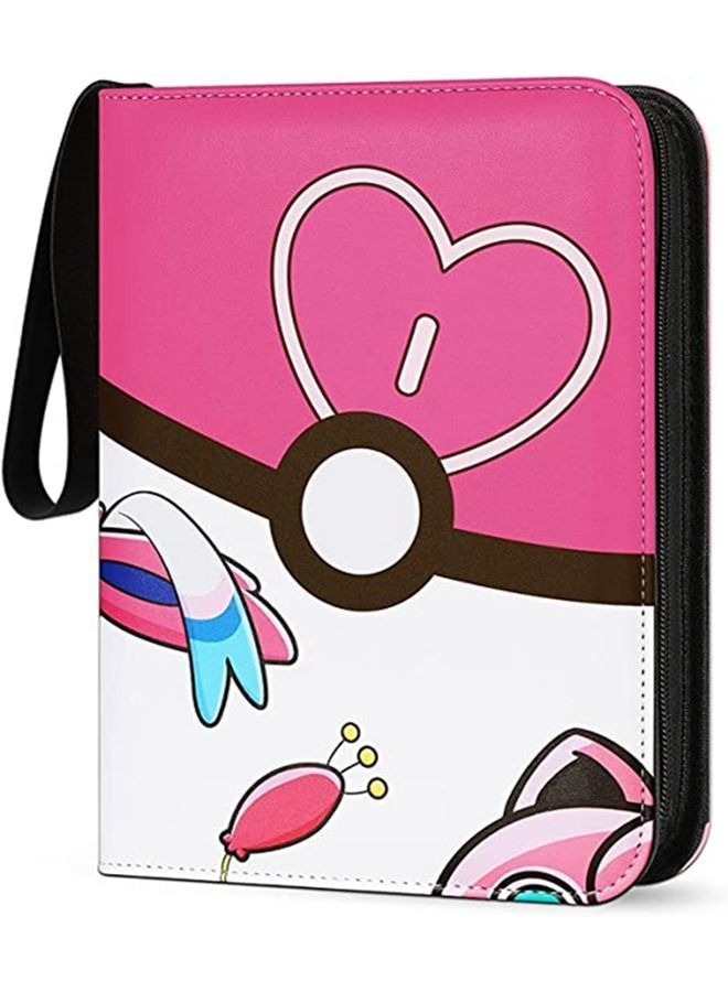 Trading Card Book Binder Holder,Carrying Collectors Album Compatible with Pokemon Cards,Holds Up to 400 Pockets Sleeve 50 Premium 4-Pocket Pages - Image 1