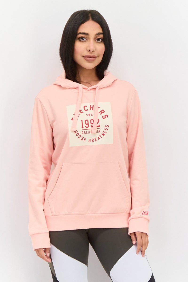 SKECHERS Women Sportswear Fit Long Sleeves Outdoor Sweatshirt, Pink - Image 1