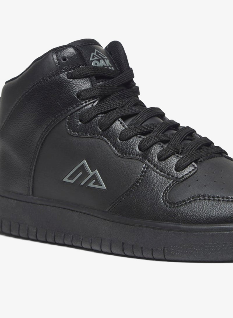 Oaklan by Shoexpress Women's Solid High Top Sneakers with Lace-Up Closure - Image 5