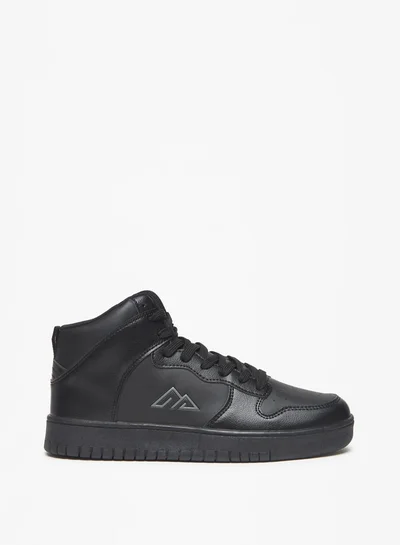 Oaklan by Shoexpress Women's Solid High Top Sneakers with Lace-Up Closure