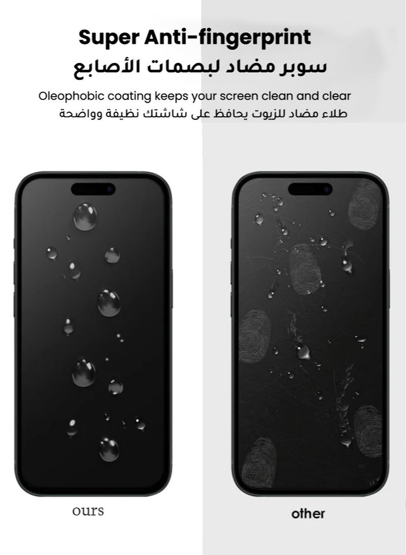 SNBFA اي فون 16 برو ماكس 6.9 بوصة شفافة ، خالية من الفقاعات ، سهلة التركيب أداة ، خفف من الزجاج فيلم - Image 2