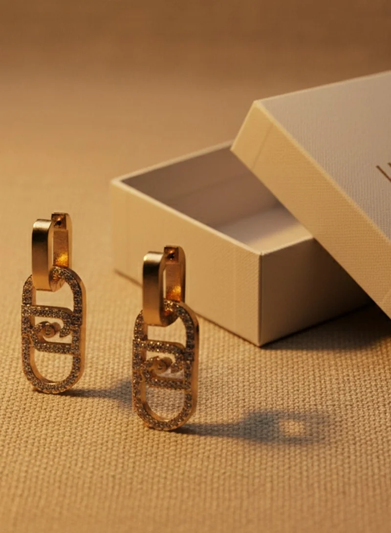 Liu Jo  Liu Jo LJ OG Gold Earrings for Women | Best Price UAE