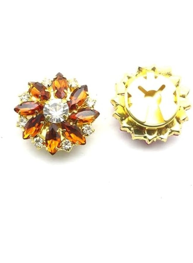 Rhinestone on Covers, on Covers for Women Blouses, Detachable Shirt on Clips ons Jewelry, Crystal Fancy ons for Clothing Decorative ons for Crafting, DIY (18PCS) Z - Image 1