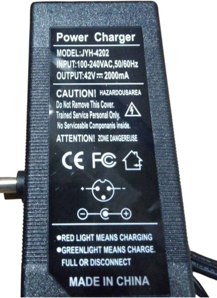 Charger Compatible for Xiaomi M365, Ninebot S1 / S2 / S3 / S4 Electric Scooter Charger with LED Charging Indicator, Black, Xiaomi M365, Ninebot S1 / S2 / S3 / S4