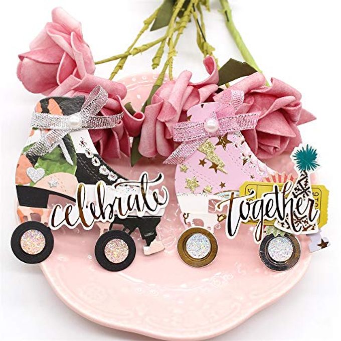 K.S. CRAFT KSCRAFT Roller Skate Metal Cutting Dies Stencils for DIY Scrapbooking/Photo Album Decorative Embossing DIY Paper Cards - Image 2