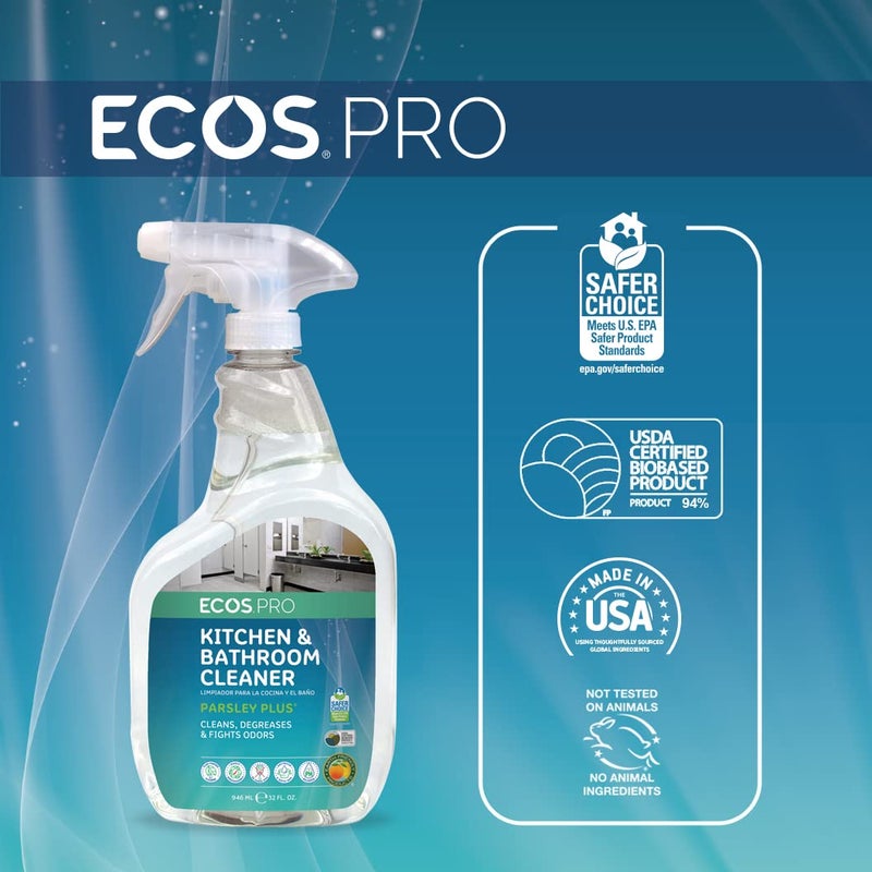ECOS PRO PL9746/6 All-Purpose Kitchen-Bathroom Cleaner, Parsley Plus (Pack of 6) - Image 2