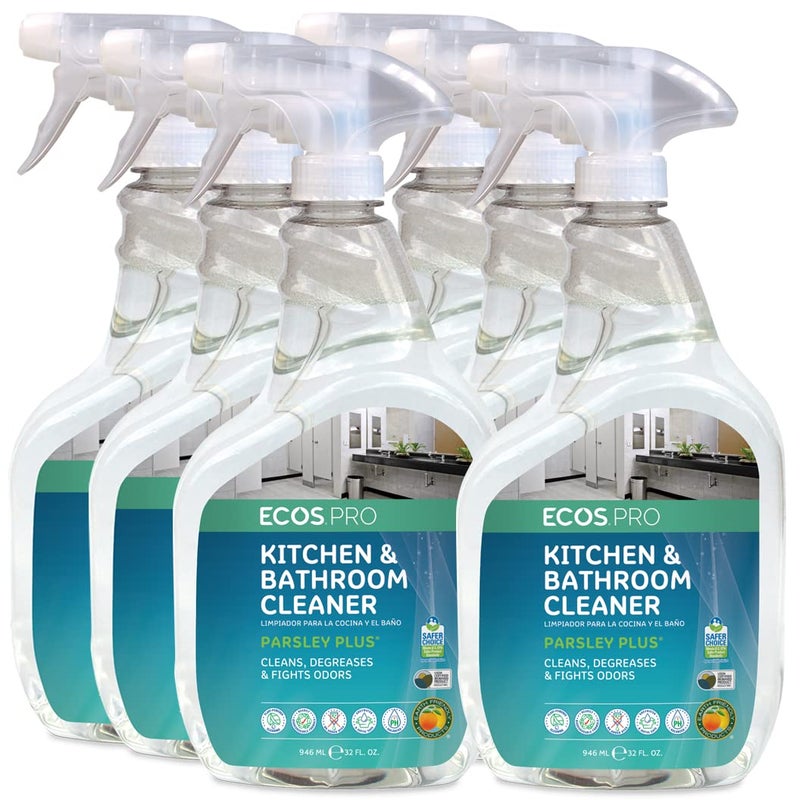 ECOS PRO PL9746/6 All-Purpose Kitchen-Bathroom Cleaner, Parsley Plus (Pack of 6) - Image 1