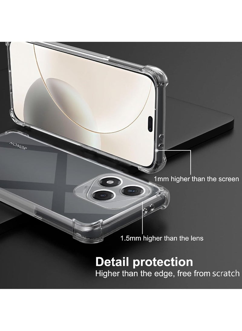 General Transparent case compatible with the Honor 400 Lite, ultra-thin TPU transparent soft back cover with 4-corner shockproof airbag and camera lens protection  - Image 4