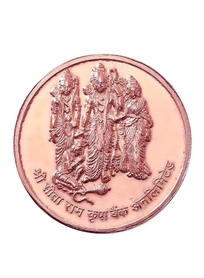 Pray Everyday Ram Mandir Ayodhya Coins, Ram Mandir Pran Pratishtha Coins Copper Yantra (Pack of 2) - Image 1