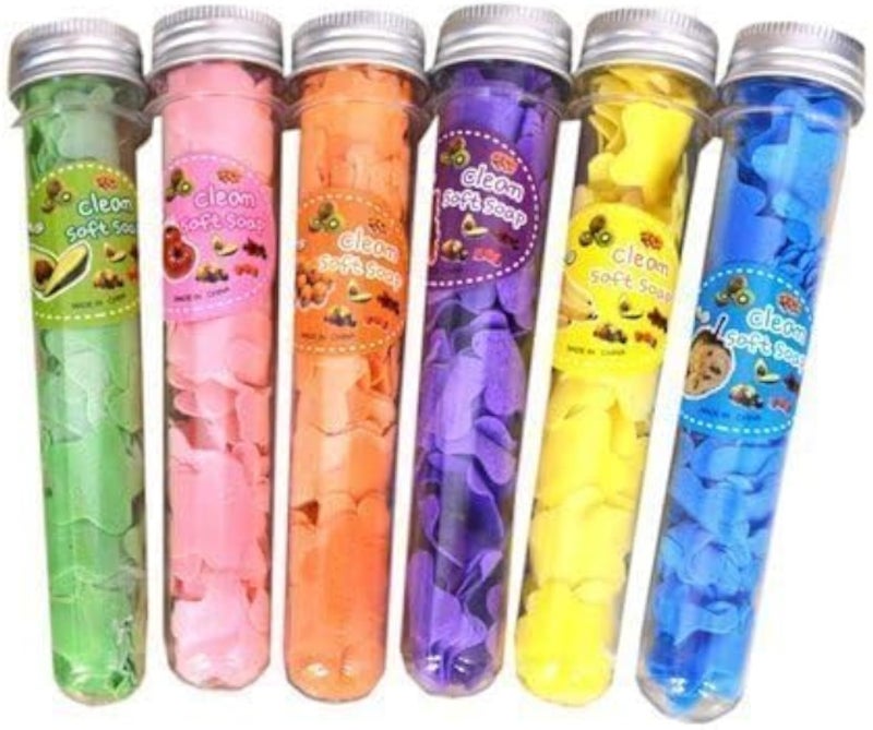 Rose Inspired Scented Soap Paper in 14cm Plastic Tube for Pocket Travel Daily School Gym Camping Outdoor Handwashing Compact Lightweight and Easy to Carry
