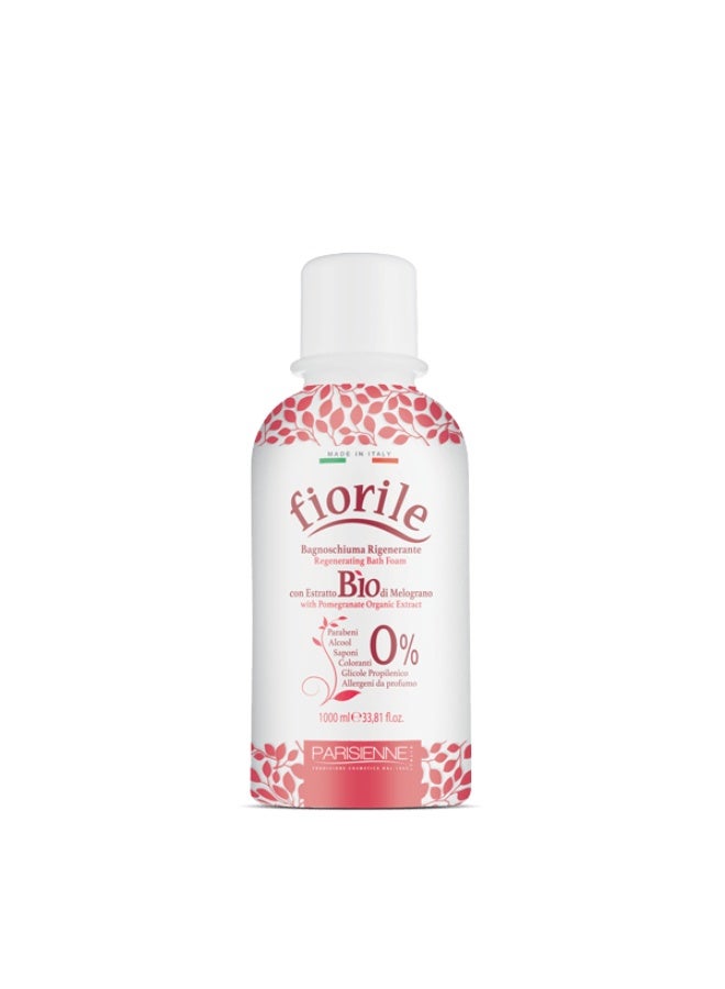 Fiorile Bath Foam Bio Pomegranate 1000ML | Nourishing & Moisturizing Bath Foam | Maintain Soft & Smooth Skin | Daily Use Body Cleanser