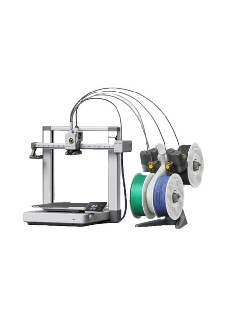 Bambu Lab A1 Combo 3D Printer,Full-auto Calibration,Multi-Color Printing, Active Flow Rate Compensation, 1-Clip Quick Swap Nozzle, Active Motor Noise Cancelling, 256 * 256 * 256 mm³ Build Vol