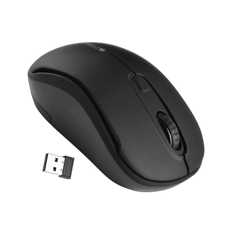 ZEBRONICS Dash Pro 2.4GHz Wireless Mouse, Upto 1600 DPI, 3 Level DPI, High Precision, Power Saving Mode, Comfortable & Lightweight, for Mac | Laptop | Computer (Black) - Image 1