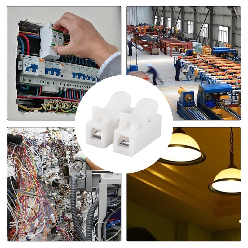 MELIFE 150PCS Push Quick Wire Cable Connector 10A 220V 2 Pin Spring Wire Connectors CH2 Electrical Cable Connectors Block for Lighting Electrical and Automotive Wiring Electricity - Image 5